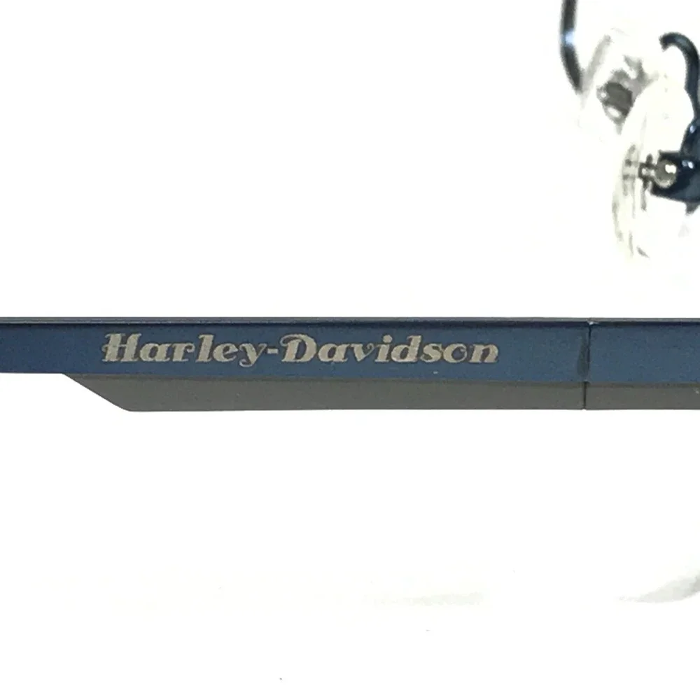 Harley Davidson Eyeglasses Frames Kids HDT 120 NV Blue Rectangular 48-16-130